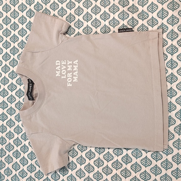 Lenox James Mad Love For My Mama Tee Beige 18 24 Months - Picture 1 of 5